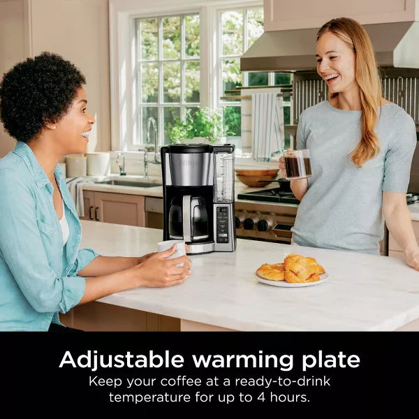 12 Cup Programmable Brewer - Stainless Steel Drip Coffee Maker, Glass Carafe, Permanent Filter