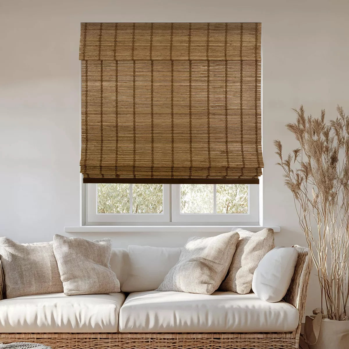 Light Filtering Bamboo Roman Shade