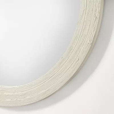 Plaster Circle Wall Mirror