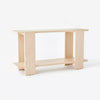 Bleached Oak Console Table Natural Wood Veneer & MDF, Rectangular Shape, Spot Clean