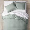 Heavyweight Linen Blend Duvet Cover & Pillow Sham Set Full/Queen
