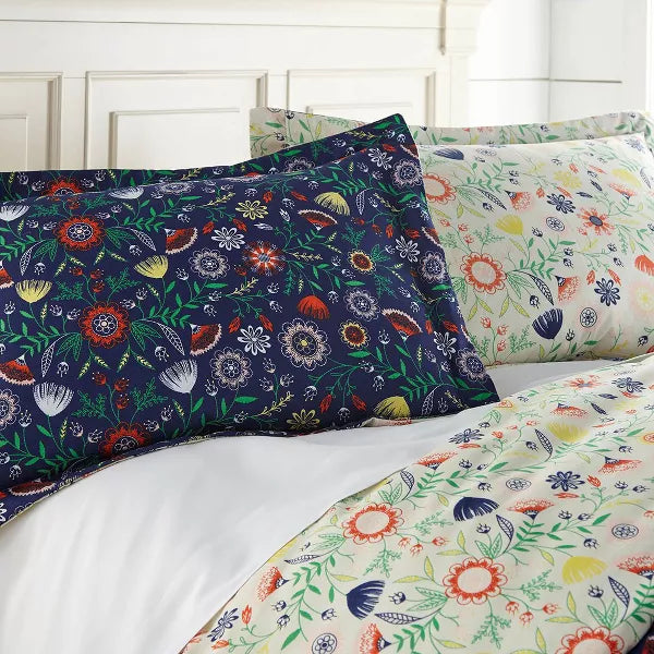 Boho Bloom Oversized Reversible Comforter Set - Twin/Twin XL