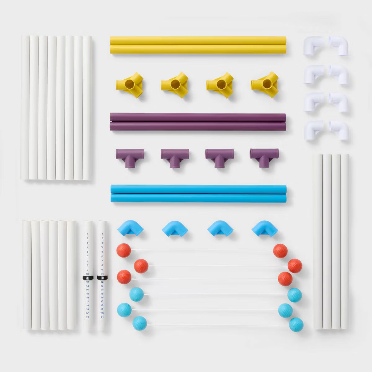 Plastic Ladder Ball: Outdoor Lawn Toss Game, 9 Piece Set