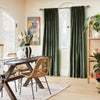 1pc Light Filtering Velvet Macrame Trim Window Curtain Panel