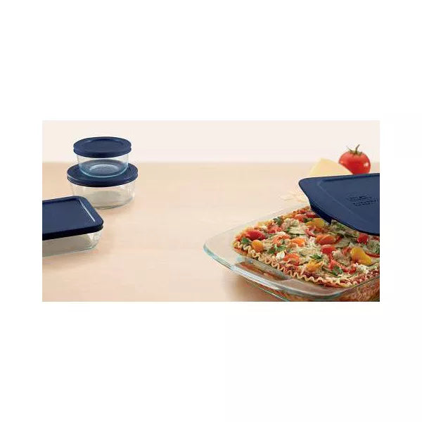 19pc Glass Bake and Store Set: Clear Bakeware, BPA-Free, Stain & Odor Resistant, Dishwasher & Microwave Safe