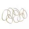 Metal Abstract Wall Decor Gold -  Contemporary Iron Artwork, Indoor Vertical Display