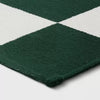 Checkered Area Rug Ivory/Green - 4'x5'6