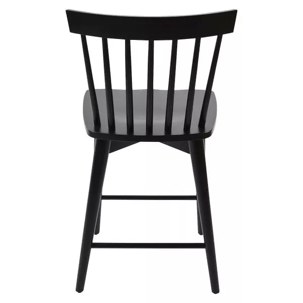 Windsor Counter Height Barstool Hardwood Black