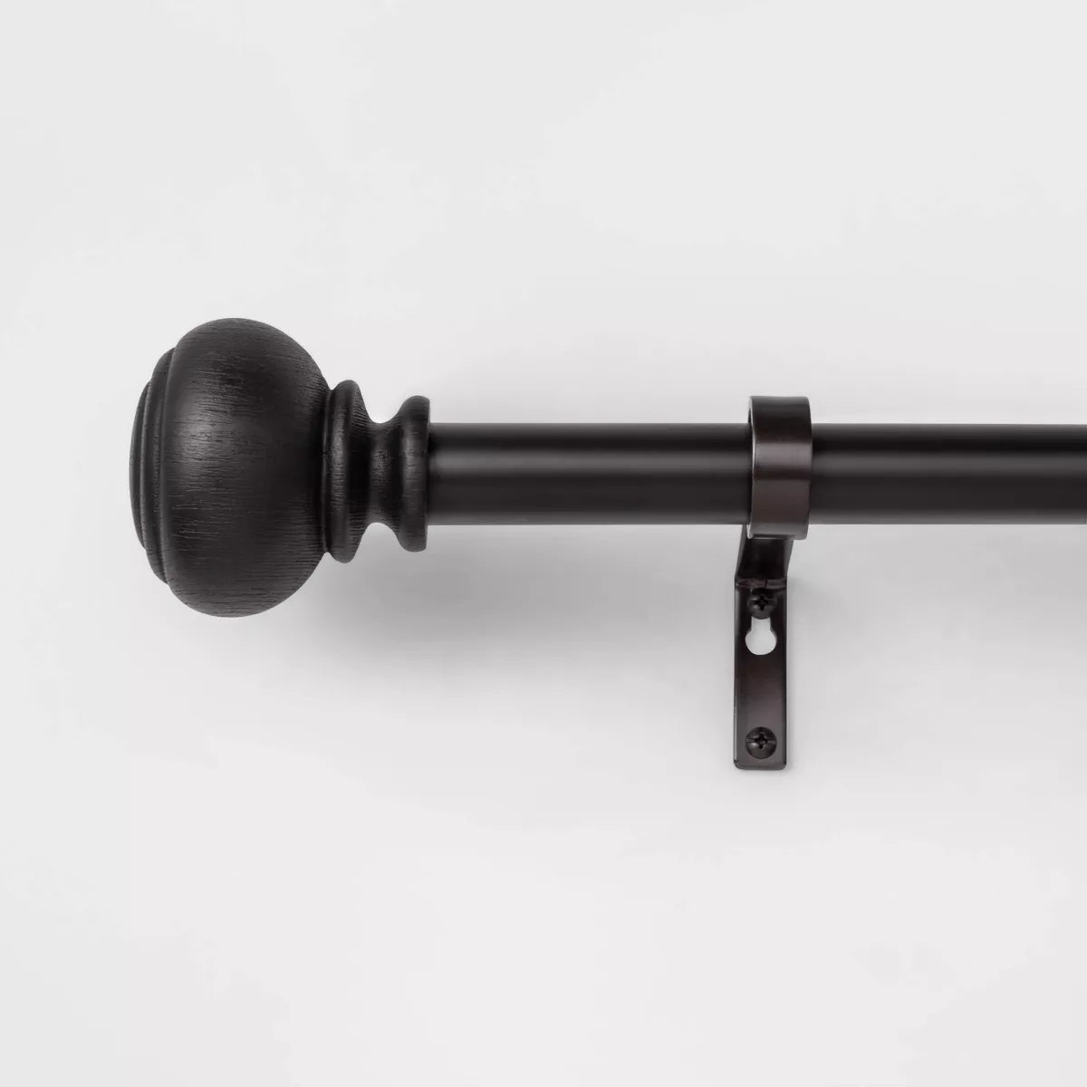 Wood Knob Curtain Rod