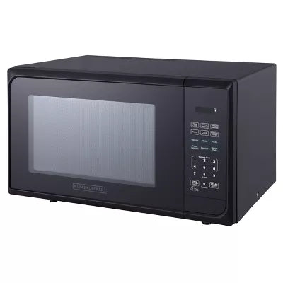 Microwave Oven - Stainless Steel Black: Countertop, Child Lock, 6 One-Touch Settings