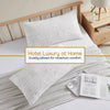 King Memory Foam Bamboo Pillow, Set of 2 - Adjustable Removable Cover