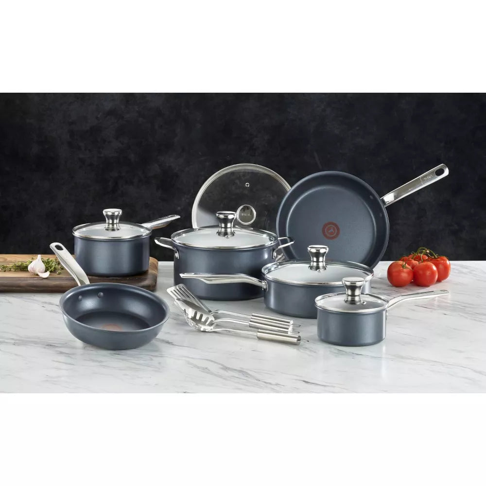 14pc Cookware Set, Platinum Nonstick Black