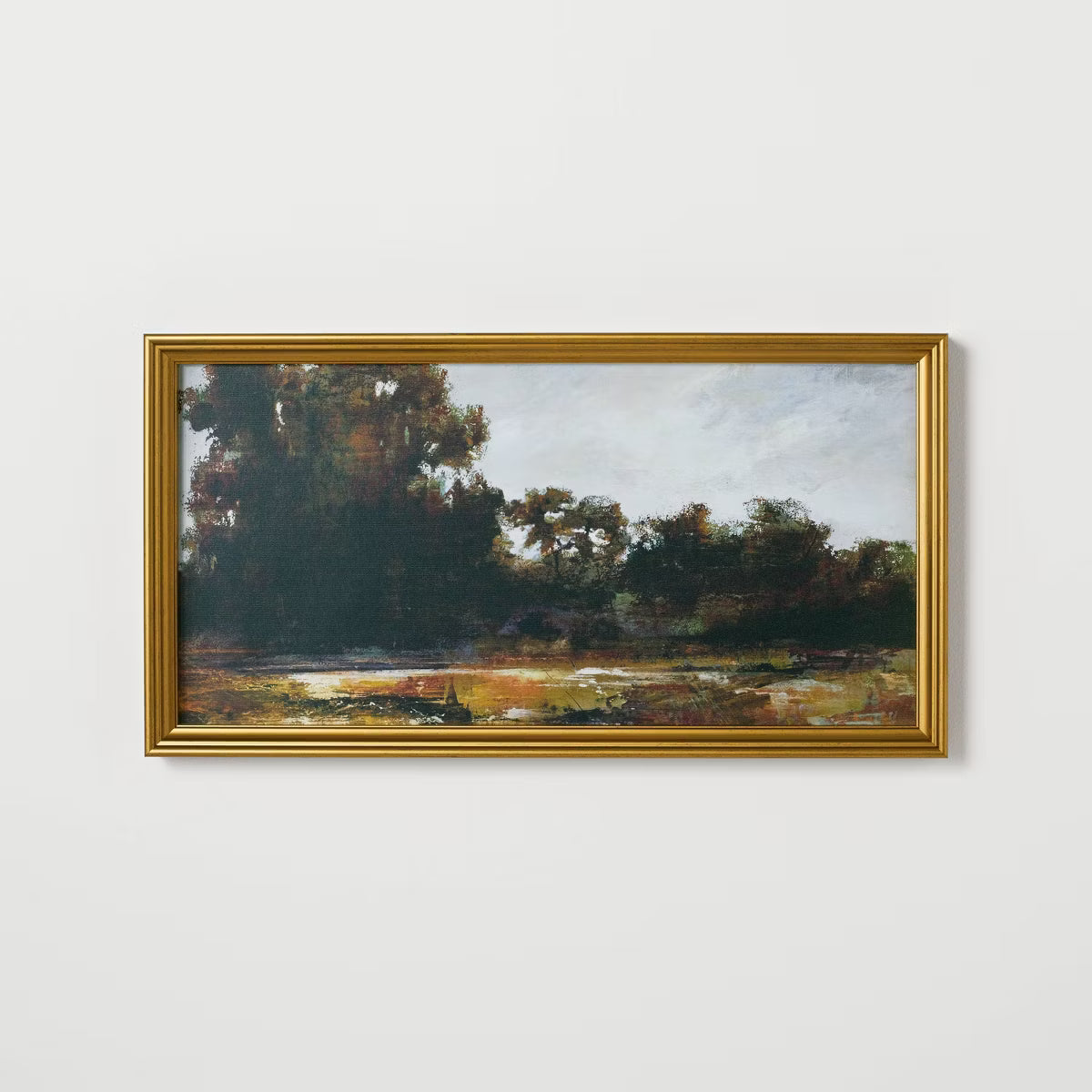 13.9" x 25.4" Horizontal Landscape Framed Canvas - Threshold™ designed with Studio McGee - SHOWROOM ITEM 