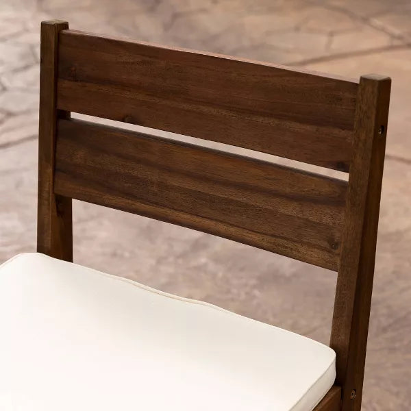 2pk Acacia Wood Counter Stools