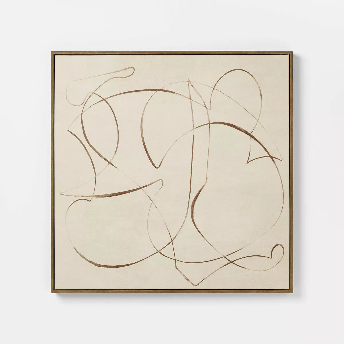 Line Abstract Framed Canvas Wall Art