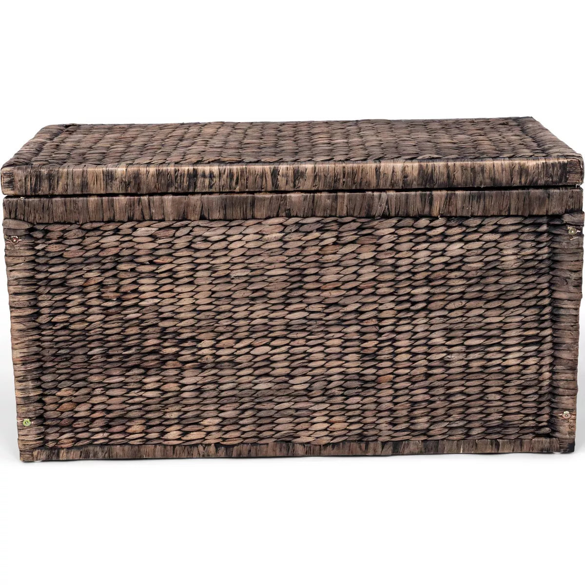 Rattan Wicker Trunk: Vintage Boho Storage Chest, No Assembly Required