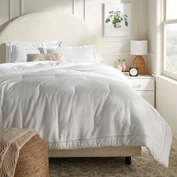 3pc Luxe Embroidered Border Comforter and Sham Set - King
