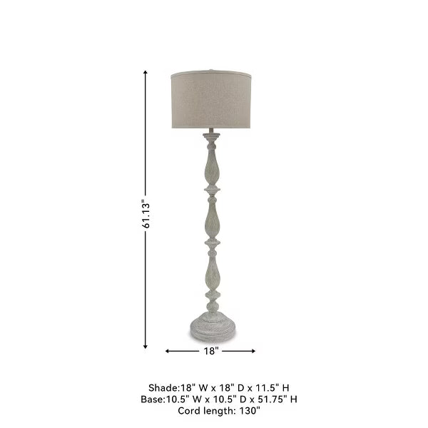 Resin Standing Lamp with 3-Way Switch