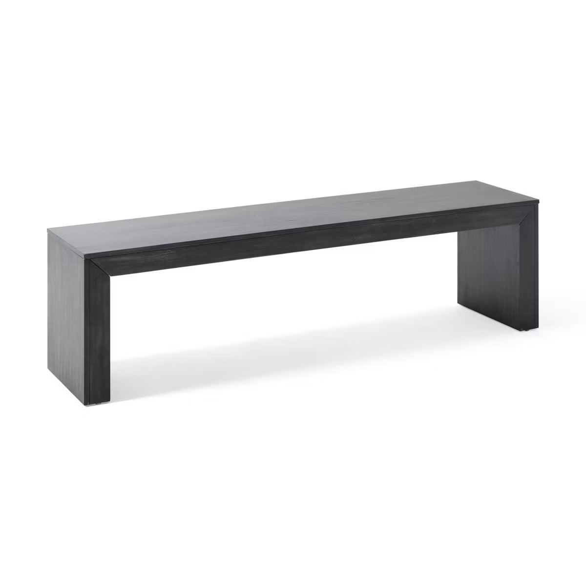 Dexmalle Rustic Black Acacia Wood Dining Bench - SHOWROOM ITEM 