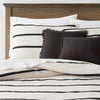 5pc Modern Stripe Comforter Set Off-White - Full/Queen