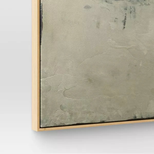 Color Block Abstract Canvas Framed Art Neutrals