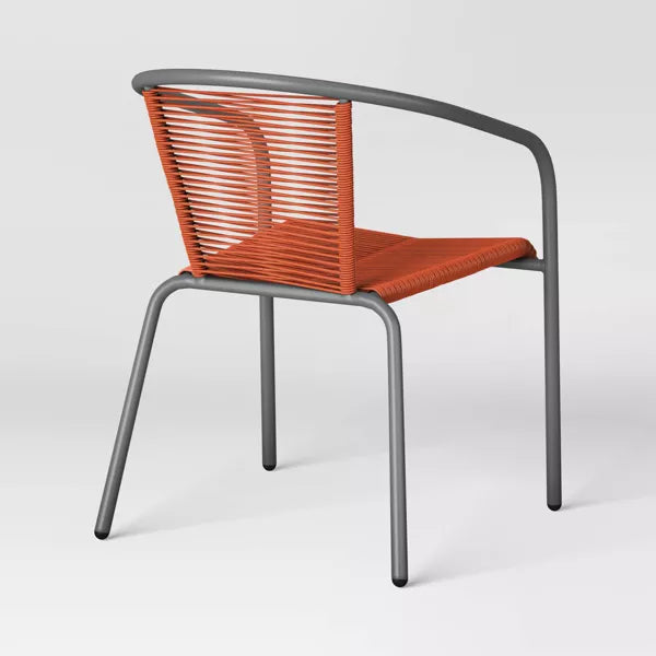 PVC Stackable Patio Chair Red