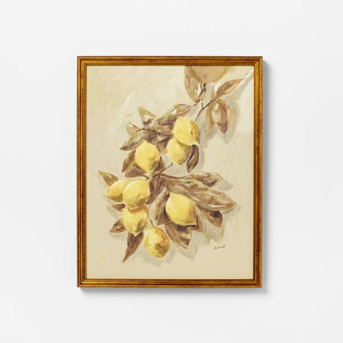 16"x20" Lemons Vintage Framed Wall Art SHOWROOM ITEM