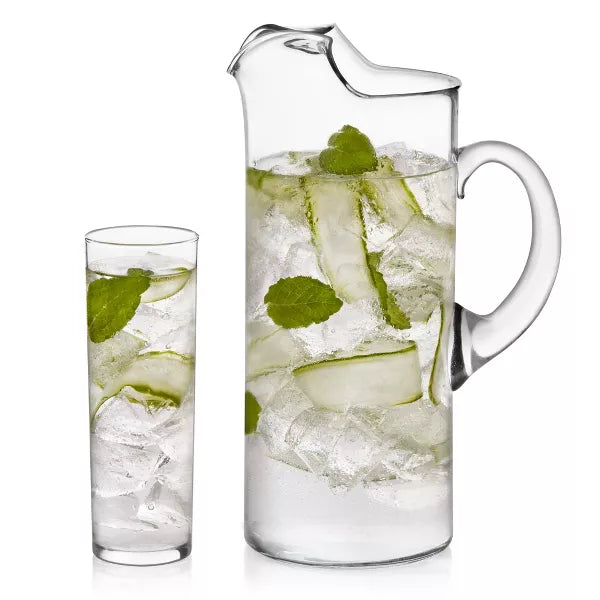 Bar Boozy Brunch Entertaining Set with 6 Highball Glasses and Pitcher
