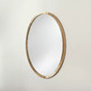 Pleated Brass Round Wall Mirror Antique Finish