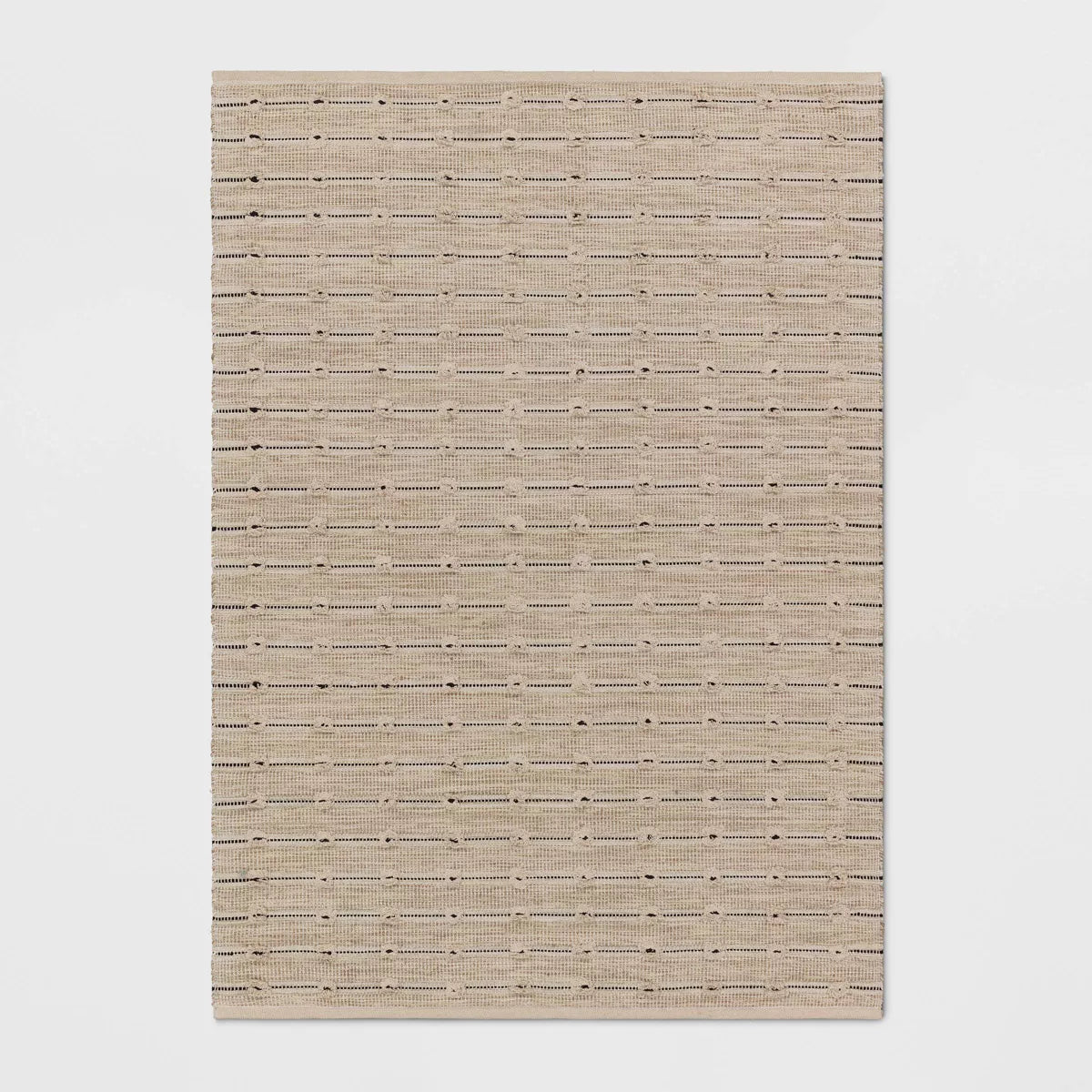 Woven Striped Flatweave Rug Black/Cream 5'x7'