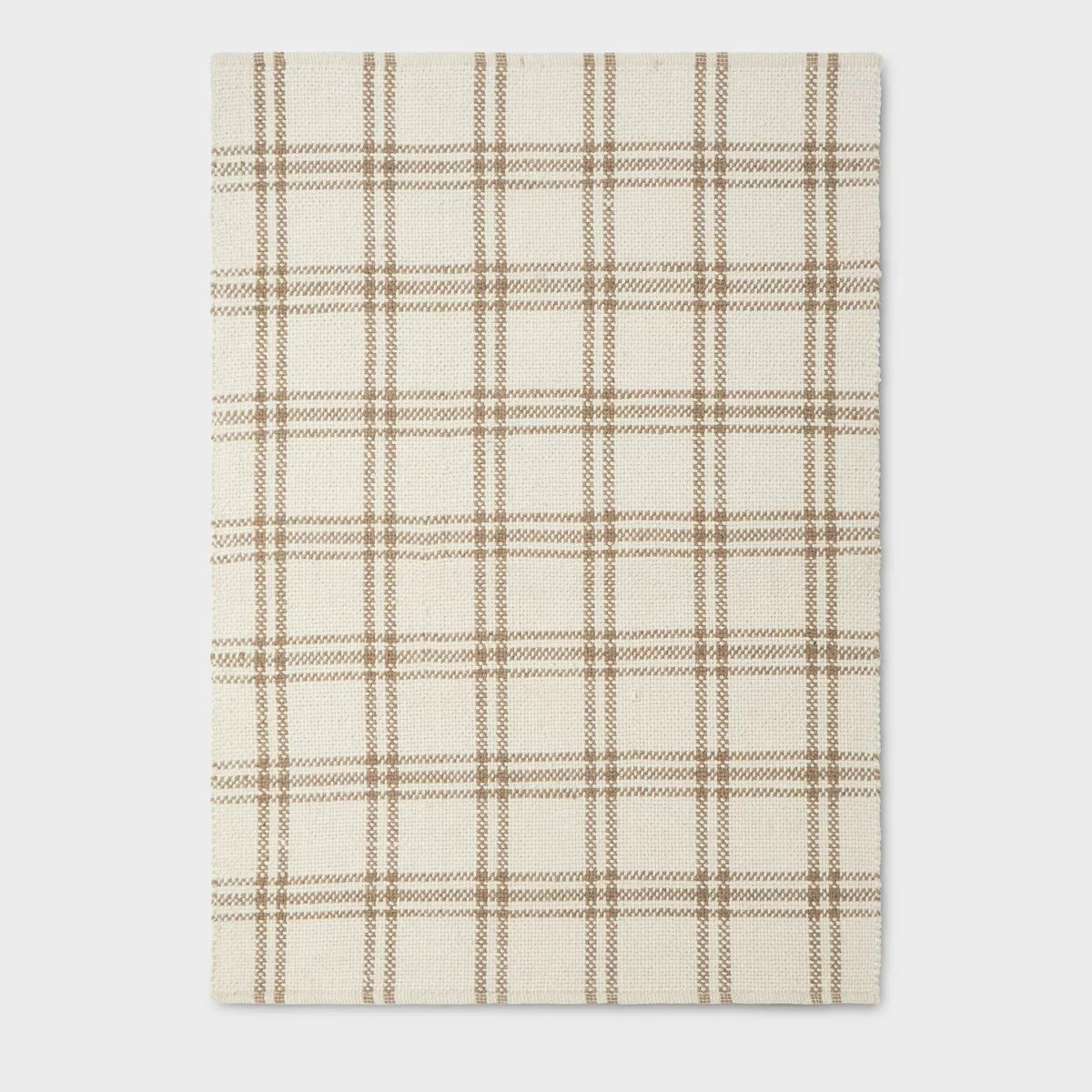 Cottonwood Handwoven Plaid Wool/Cotton Area Rug