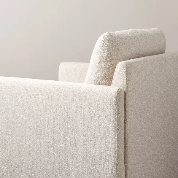 Boucle Upholstered Swivel Arm Chair