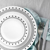 16pc Vitrelle City Block Dinnerware Set: Geometric Pattern, Service for 4, Includes Plates & Bowls, Dishwasher-Safe