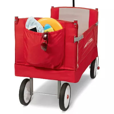3 in 1 EZ Fold Wagon with Canopy - Red