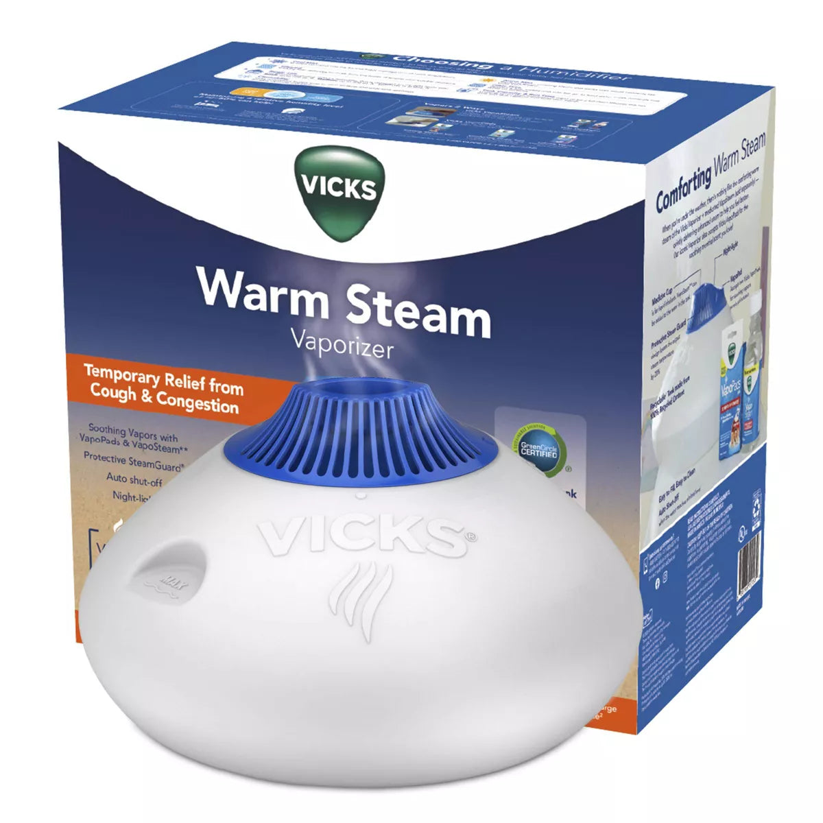 Warm Steam Vaporizer Humidifier with Night Light