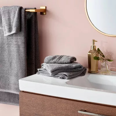 6pc Modern Bath Towels and Washcloths Set