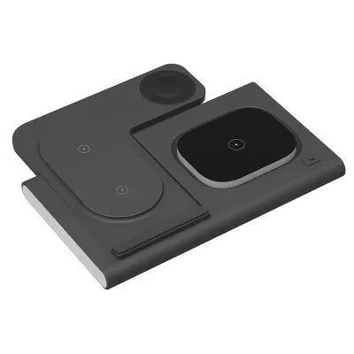 3-in-1 Portable Wireless Charger - Black
