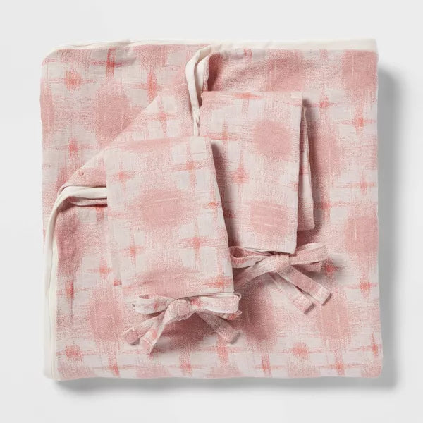 Yarn Dye Ikat Duvet Cover and Sham Set Full/Queen