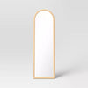 Arch Floor Mirror Natural - Modern Polystyrene Frame, No Assembly, Freestanding Design