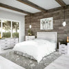 King Rustic Ridge Farmhouse Panel Headboard Washed White - King