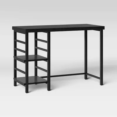 Adjustable Dorm Storage Desk Black, final cut