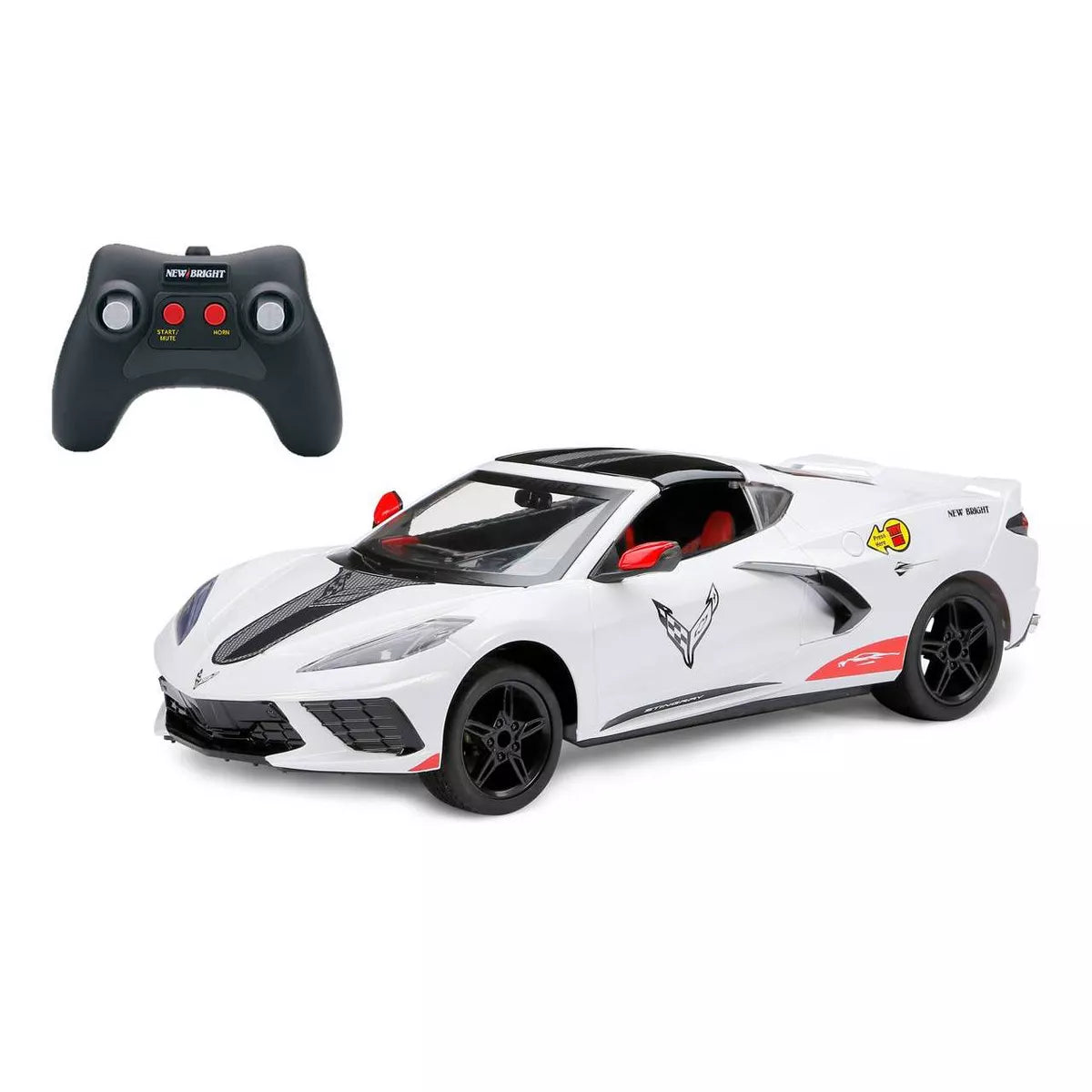 RC 1:8 Scale FF USB Showcase Sportscar - Corvette Stingray - White
