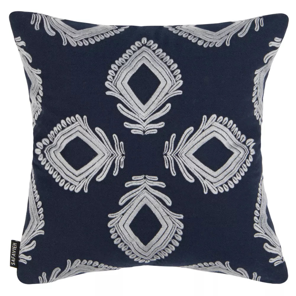 Blossom Pillow - Navy/Periwinkle