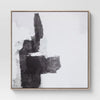 1-Piece Framed Canvas Black - Modern Style, Digital Abstract Art, Vertical Polystyrene Frame