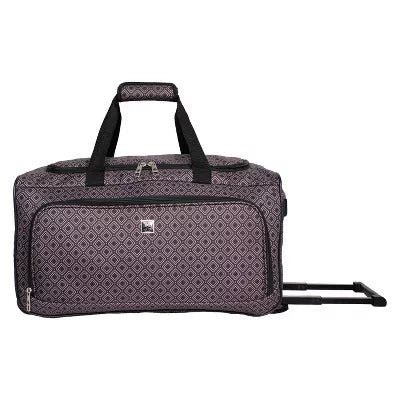3pc Softside Checked Luggage Set - Gray Geo