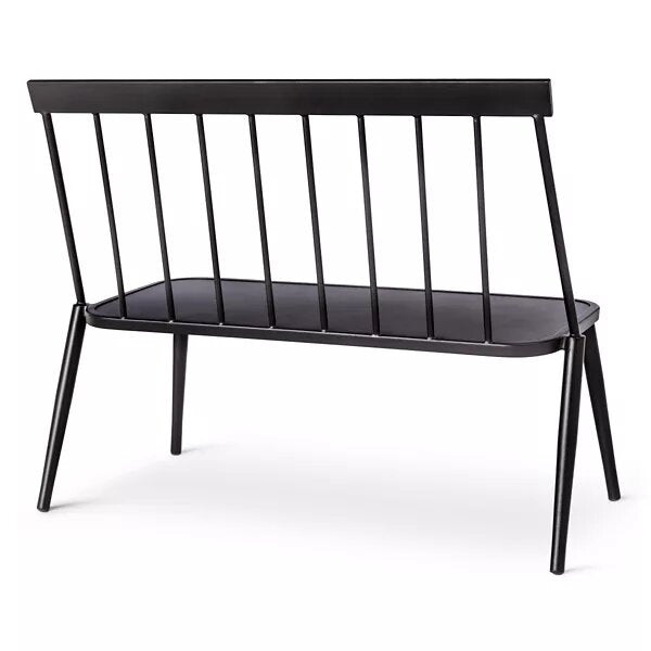 Windsor Metal Stack Patio Bench Black