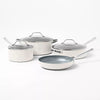 7pc Nonstick Ceramic Coated Aluminum Cookware Set