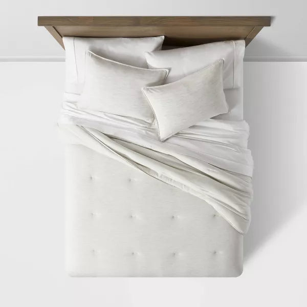 Space Dyed Cotton Linen Comforter & Sham Set King