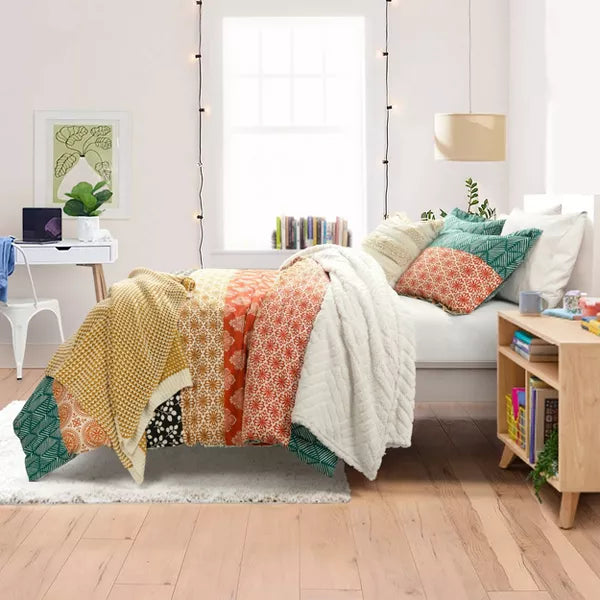 3pc Bohemian Stripe Cotton Duvet Cover Set - King