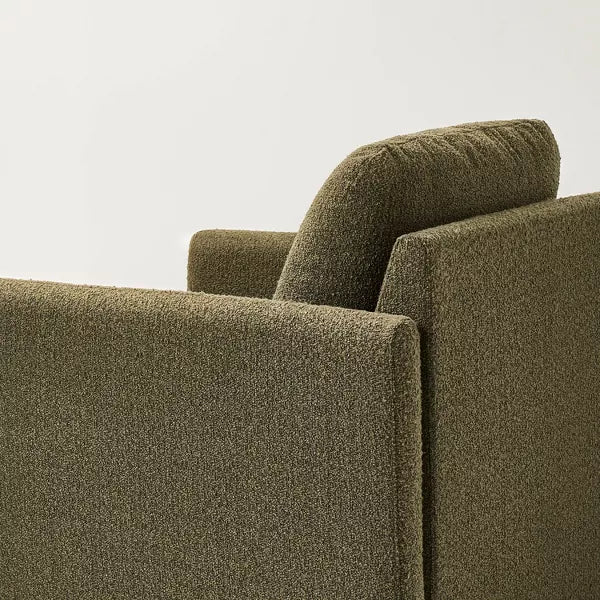 Boucle Upholstered Swivel Arm Chair